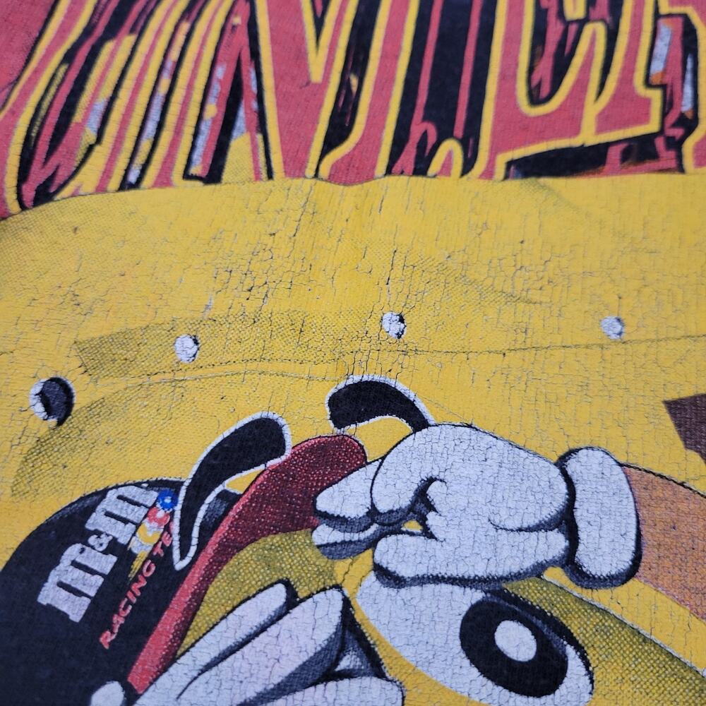Vintage 1999 NASCAR M&M’s All Over Print Tultex T-Shirt 90s Ernie Irvan Large - Picture 13 of 15